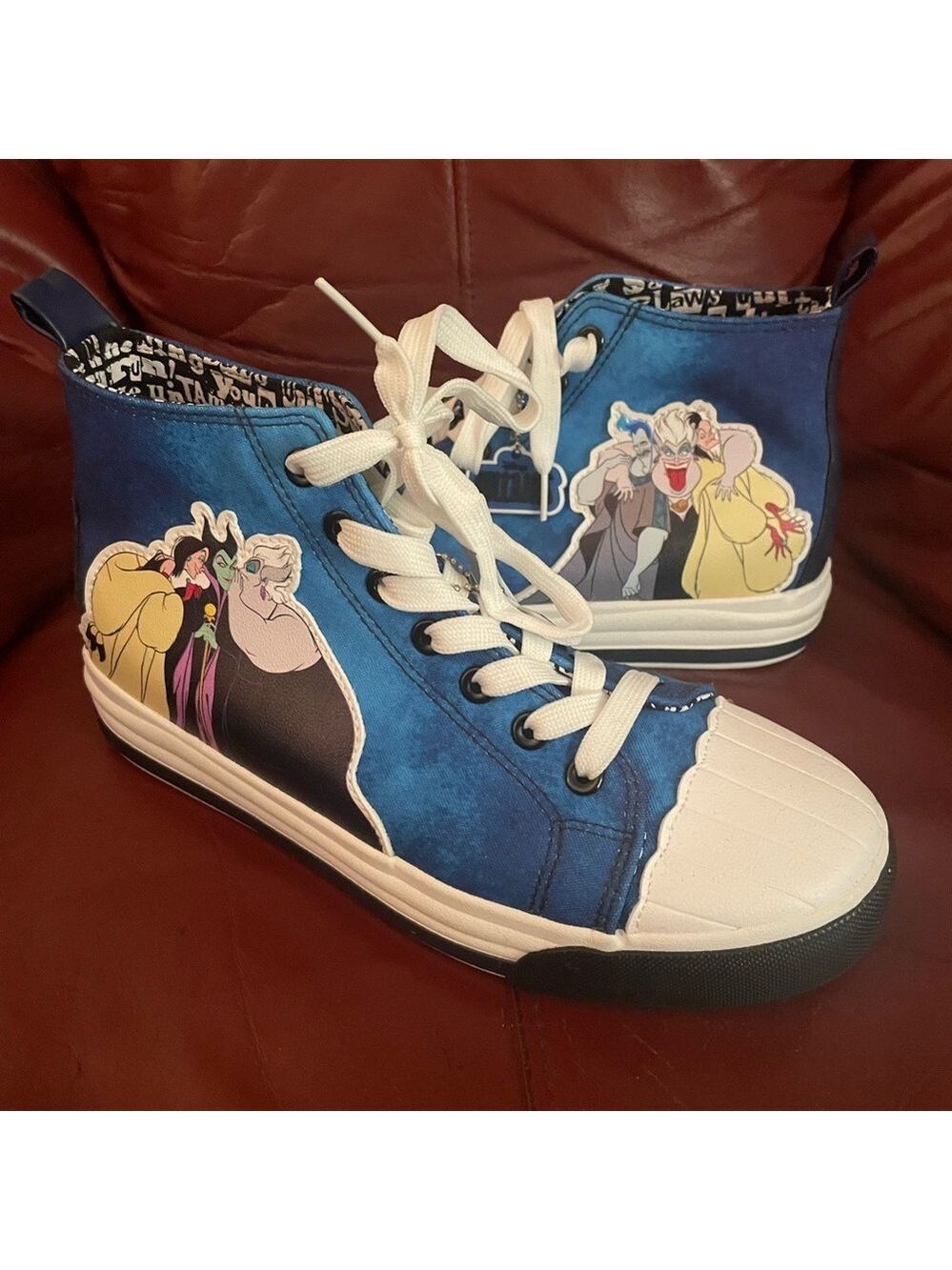 Disney Villains Women's High-Top Sneakers, Featuring Evil Queen, Maleficent